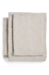 Pom Pom At Home Kelly Linen Sheet Set In Flax/flax