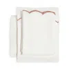 Pom Pom At Home Kelly Linen Sheet Set In Cream/terra Cotta