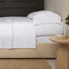 Pom Pom At Home Kelly Linen Sheet Set, King In White/blue