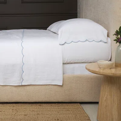 Pom Pom At Home Kelly Linen Sheet Set, Queen In White