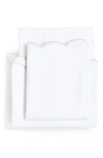 Pom Pom At Home Kelly Linen Sheet Set In White