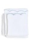 Pom Pom At Home Kelly Linen Sheet Set In White/french Blue