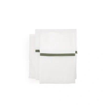 Pom Pom At Home Langston - Rayon From Bamboo Sateen Sheet Set - Moss - Cal King (fitted, Flat, Pair Of K Pc) In Green