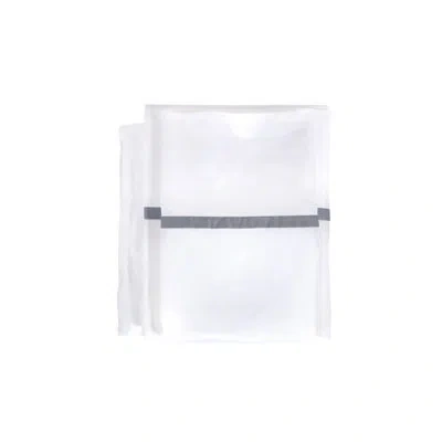 Pom Pom At Home Langston Rayon Sateen Sheet Set In White,ocean
