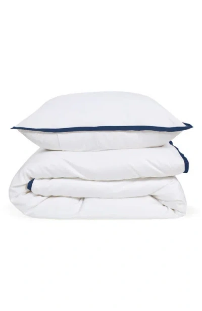 Pom Pom At Home Langston Sateen Duvet Cover & Sham Set In Blue