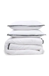 Pom Pom At Home Langston Sateen Duvet Cover & Sham Set In White