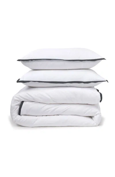 Pom Pom At Home Langston Sateen Duvet Cover & Sham Set In White