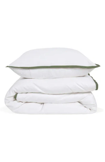 Pom Pom At Home Langston Sateen Duvet Cover & Sham Set In White