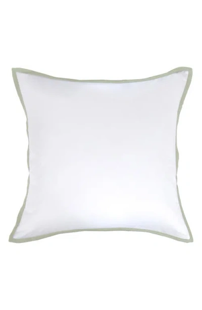 Pom Pom At Home Langston Sateen Euro Pillow Sham In White