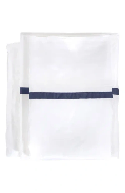 Pom Pom At Home Langston Sateen Sheet Set In Blue