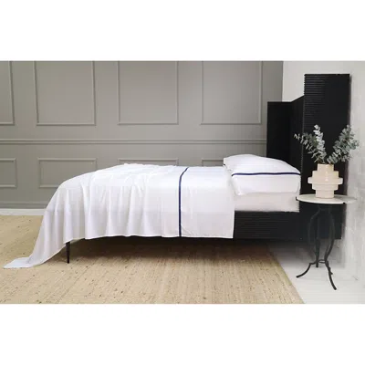 Pom Pom At Home Langston Sateen Standard Pillowcase, Pair In Blue