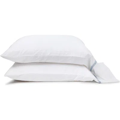 Pom Pom At Home Langston Set Of 2 Sateen Pillowcases In Blue