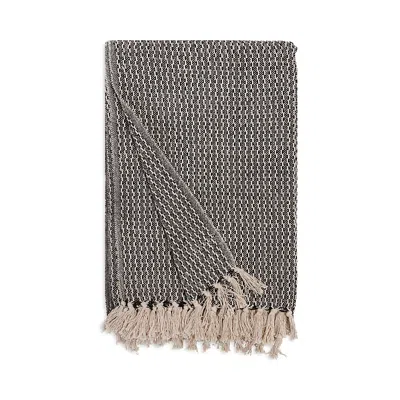 Pom Pom At Home Leon Houndstooth Oversized Throw Blanket In Black