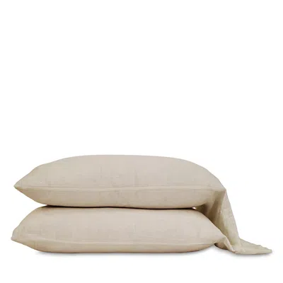 Pom Pom At Home Linen Blend Standard Pillowcase, Set Of 2 In Neutral