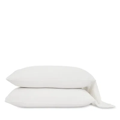 Pom Pom At Home Linen Blend Standard Pillowcase, Set Of 2 In White