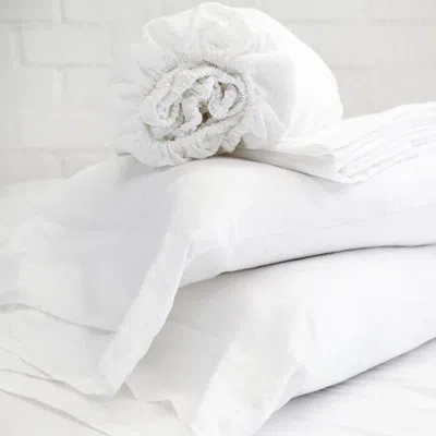 Pom Pom At Home Linen Sheet Set In White