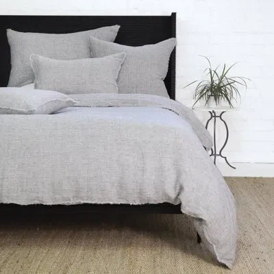 Pom Pom At Home Logan Charcoal Linen Duvet Cover
