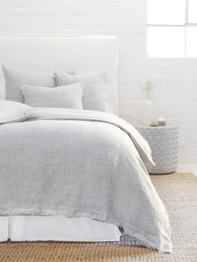 Pom Pom At Home Logan Linen Duvet Cover & Sham Collection In Gray