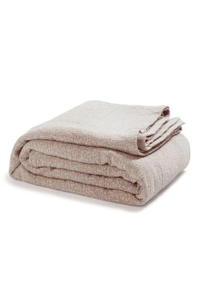 Pom Pom At Home Malibu Matelassé Blanket In Brown