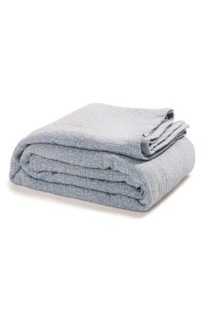Pom Pom At Home Malibu Matelassé Blanket In Blue