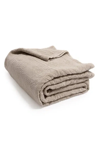 Pom Pom At Home Marseille Velvet Coverlet In Taupe