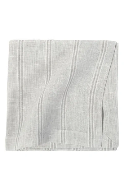 Pom Pom At Home Mendocino Set Of 4 Linen Napkins In Light Grey