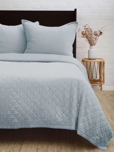 Pom Pom At Home Monaco Coverlet & Pillow Collection In Blue