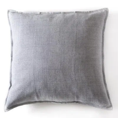 Pom Pom At Home Montauk 100% Linen Large Pillow Cover In Ocean