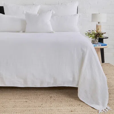 Pom Pom At Home Montauk Linen Bed Blanket, King In White