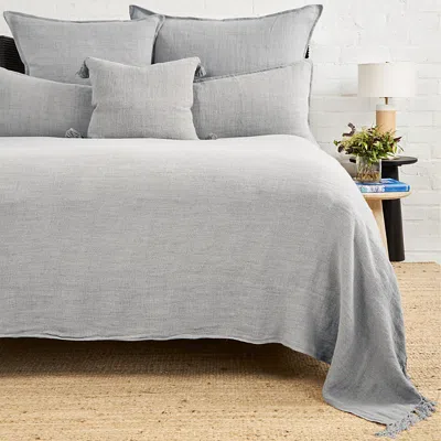 Pom Pom At Home Montauk Linen Bed Blanket, Queen In Blue