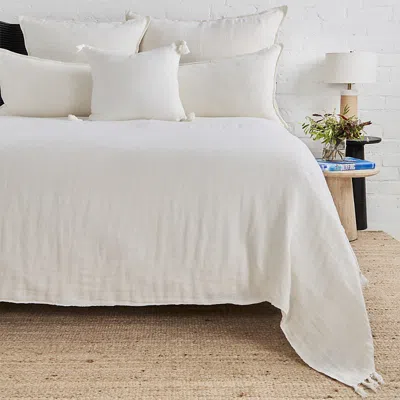 Pom Pom At Home Montauk Linen Bed Blanket, Queen In White