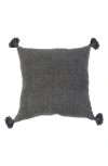 Pom Pom At Home Montauk Tassel Accent Pillow In Charcoal
