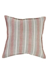 Pom Pom At Home Montecito Stripe Linen Accent Pillow In Terra Cotta/natural
