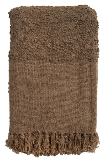 Pom Pom At Home Murphy Oversize Bouclé Throw Blanket In Brown
