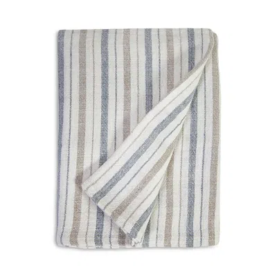 Pom Pom At Home Naples Linen Striped Bed Blanket, King In Neutral