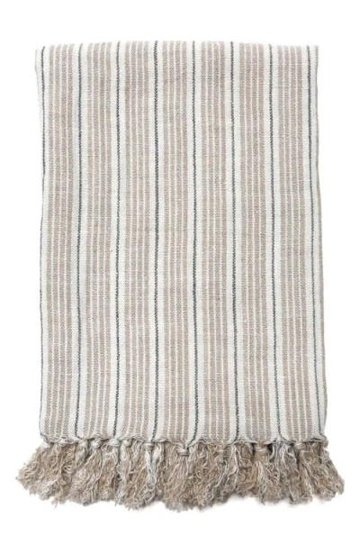 Pom Pom At Home Newport Bed Blanket In Natural/midnight