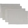 Pom Pom At Home Oakville Set Of 4 Placemats In Gray
