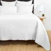 Pom Pom At Home Owen Linen/cotton Quilted Coverlet, Full/queen In White