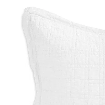 Pom Pom At Home Owen Linen/cotton Quilted King Sham In White