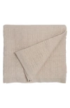 Pom Pom At Home Owen Quilted Linen Coverlet In Flax