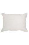 Pom Pom At Home Owen Quilted Linen Pillow Sham In Cream
