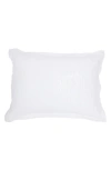 Pom Pom At Home Owen Quilted Linen Pillow Sham In White
