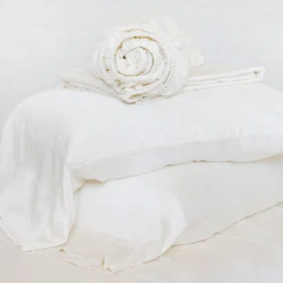 Pom Pom At Home Parker 300 Thread Count Rayon Sheet Set In Ivory