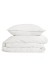 Pom Pom At Home Parker Bamboo Sateen Duvet Cover & Sham Set In White
