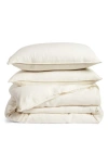 Pom Pom At Home Parker Linen Duvet Cover & Shams Set In White