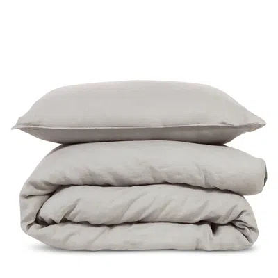 Pom Pom At Home Parker Linen Duvet Set, Twin/twin Xl In Gray