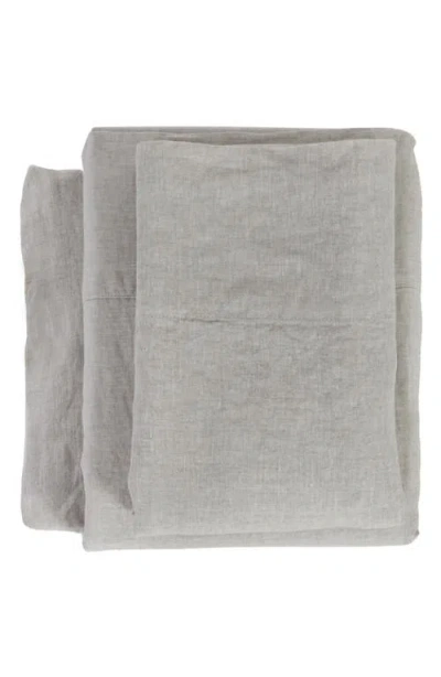 Pom Pom At Home Parker Linen Sheet Set In Gray