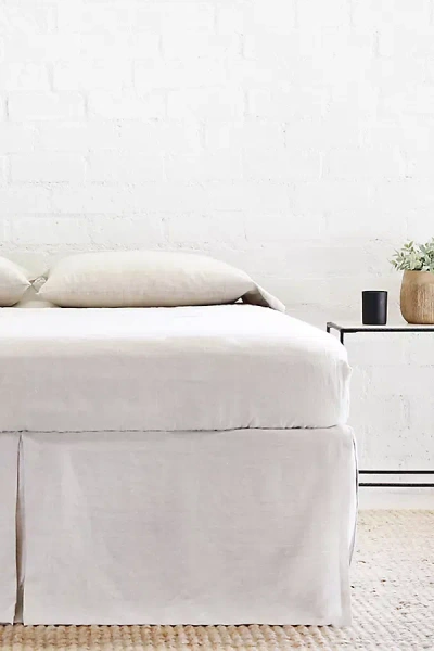 Pom Pom At Home Pleated Linen Bed Skirt In Beige