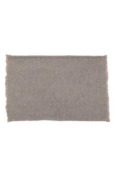 Pom Pom At Home Porter Set Of 4 Linen Blend Placemats In Light Grey