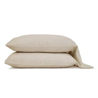 Pom Pom At Home Rayon From Bamboo/ Linen Pillowcase (set Of 2) In Natural